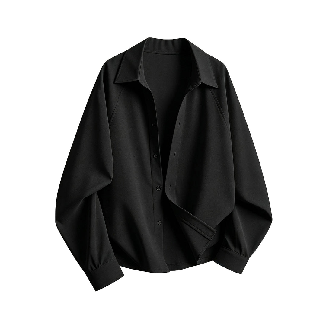 Damen Oversize-Blusenshirt aus fließendem Stretch mit Hemdkragen Nord Taschen