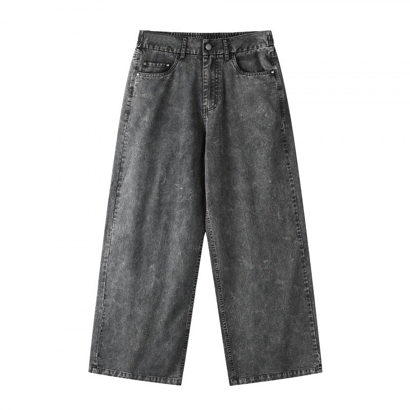 Damen Weite Cropped-Jeanshose Nord Taschen