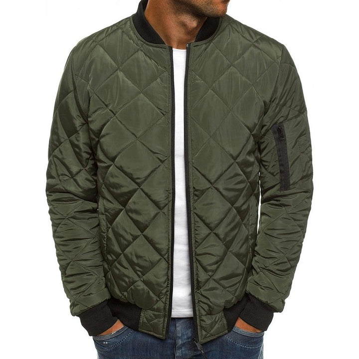 Herren leichte gesteppte Blousonjacke mit Diamantstepp, elastischen Rippbündchen und Ärmel-Reißverschlusstasche Nord Taschen