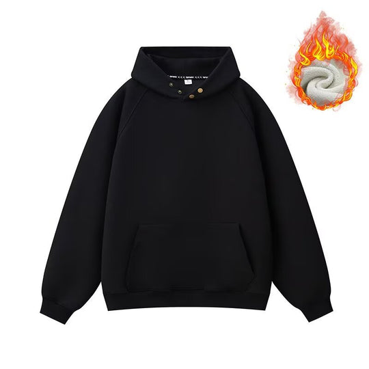 Unisex Gefütterter Oversized Kapuzenpullover mit Kängurutasche Nord Taschen