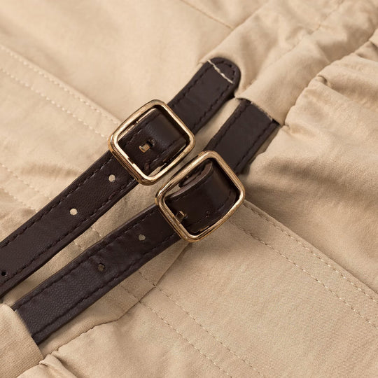 Damen Ärmelloses Hemdblusenkleid mit weitem A‑Linien‑Rock und Ziergürtel Nord Taschen