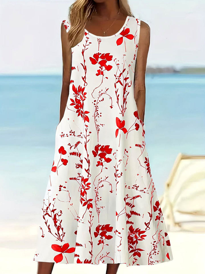 Damen Blumenmuster Sommerkleid