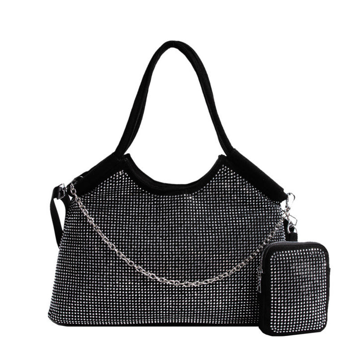Damen modische Handtasche mit funkelnden Strassverzierungen Nord Taschen
