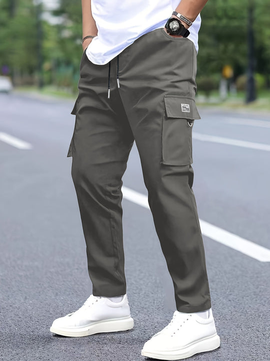 Herren Cargohose konisch zulaufend im Joggerstil mit Tunnelzug, Klappfächern & D‑Ring Nord Taschen