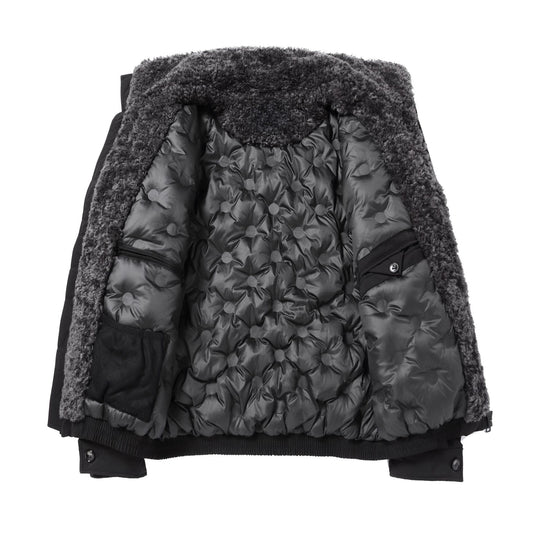 Herren Kurz geschnittene Thermobomberjacke mit hohem Teddykragen Nord Taschen