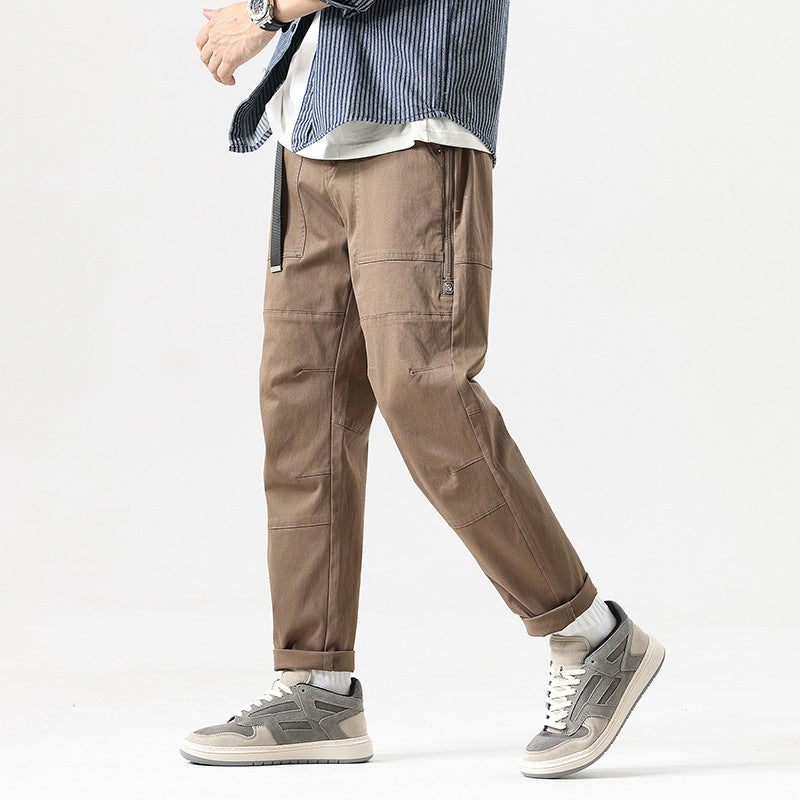 Herren Tapered Utility-Cargohose mit integriertem Webgurt, Kniepaneelen und Reißverschlusstaschen Nord Taschen