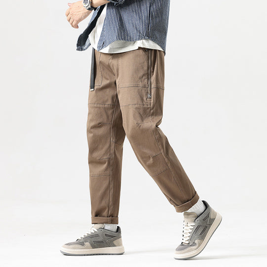 Herren Tapered Utility-Cargohose mit integriertem Webgurt, Kniepaneelen und Reißverschlusstaschen Nord Taschen