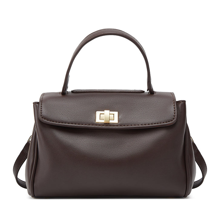 Damen Henkeltasche mit hochwertigem Kunstleder und elegantem Klappverschluss Nord Taschen