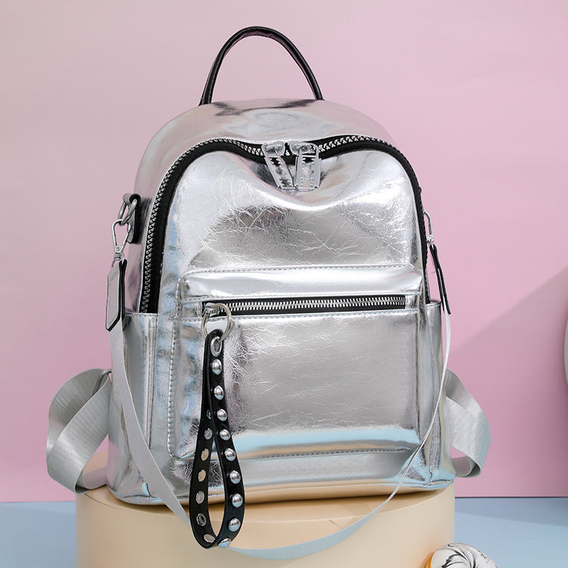 Damen modischer Rucksack mit Metallic-Oberfläche Nord Taschen