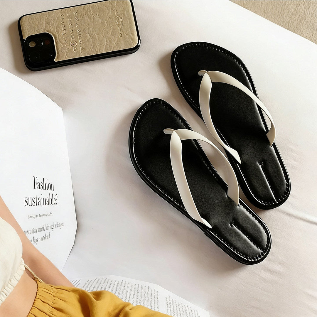 Damen Elegante Flip-Flops mit ergonomischem Fußbett und rutschfester Sohle