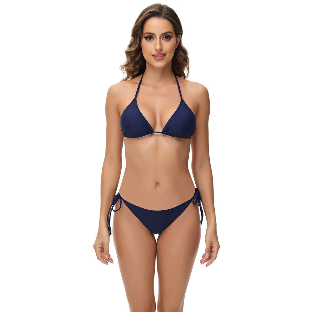 Damen Triangel-Bikini mit verstellbaren Trägern