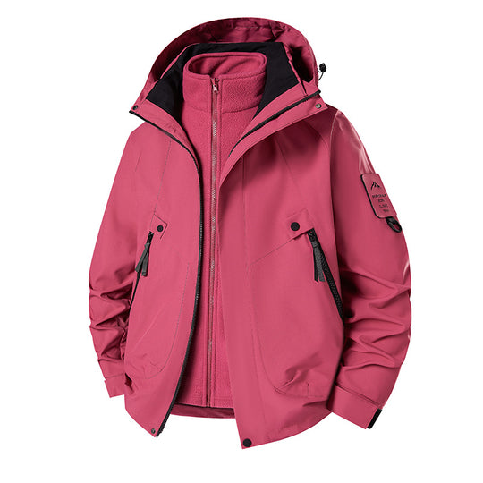 Herren 3‑in‑1 Softshell-Parka mit abnehmbarer Fleece-Innenjacke und technischer Kapuze Nord Taschen