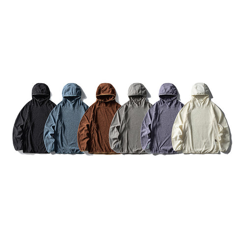Unisex Oversize Teddy-Fleece Hoodie mit Kapuze, elastischem Saum und Raglanärmeln Nord Taschen