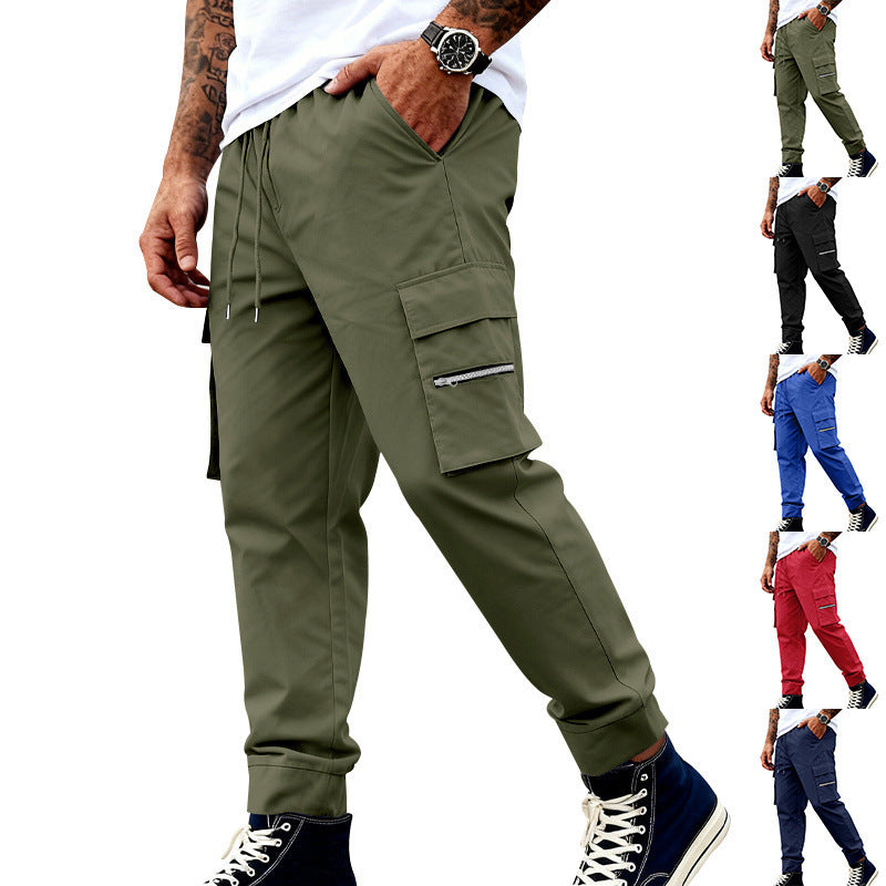 Herren Cargojogger mit elastischem Bund, Kordelzug und Reißverschlusstaschen Nord Taschen