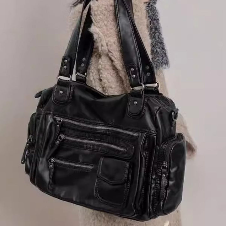 Damen Henkeltasche mit praktischem Fächerdesign und komfortablem Schulterriemen Nord Taschen