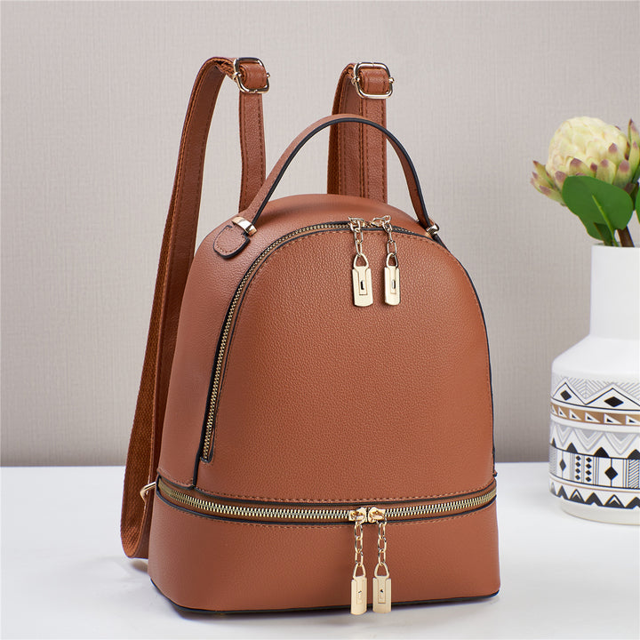 Damen Rucksackhandtasche mit elegantem Doppelreißverschluss Nord Taschen