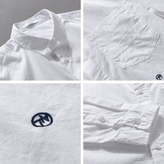 Herren Leichtes Baumwoll-Overshirt im Hemdjackenstil mit Kentkragen, aufgesetzter Brusttasche und Relaxed‑Fit Nord Taschen