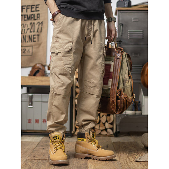 Herren Utility-Cargohose mit Kordelzug, elastischem Saum und Mehrfach-Taschen Nord Taschen