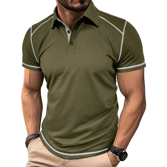 Kurzärmeliges Poloshirt zum Spleißen
