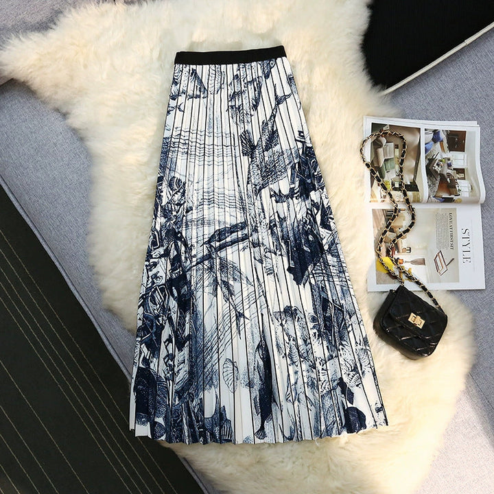 Damen Plisseerock mit eleganter Farbverlauf-Optik und weitem Schnitt