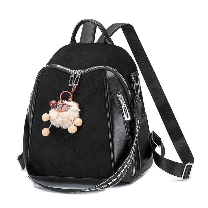 Damen Rucksacktasche mit elegantem Steppdesign und verspieltem Anhänger Nord Taschen