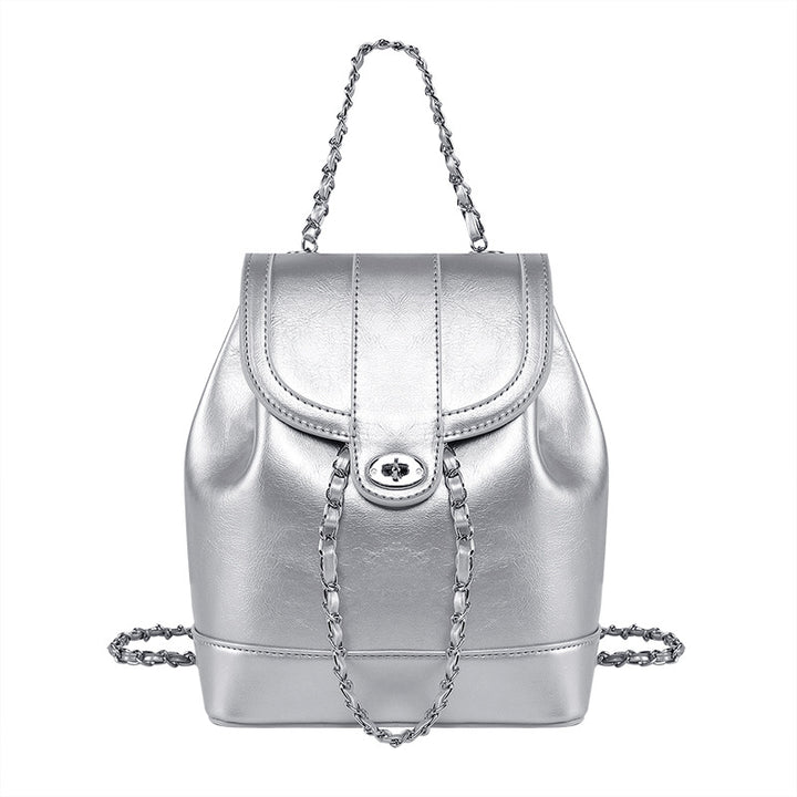 Damen Rucksacktasche mit elegantem Kettenakzent und raffiniertem Klappverschluss Nord Taschen