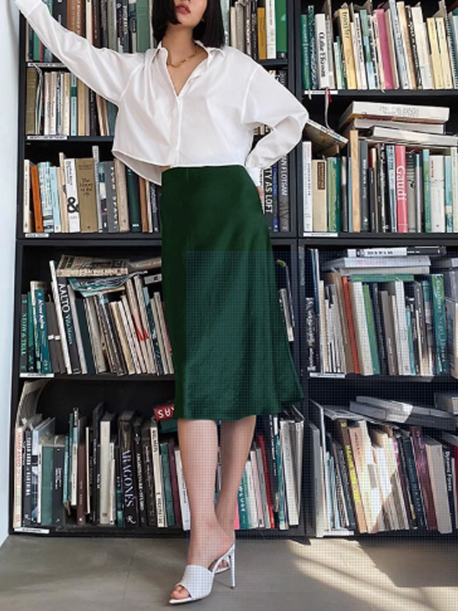 Damen Elegante und fließende Midibluse Nord Taschen