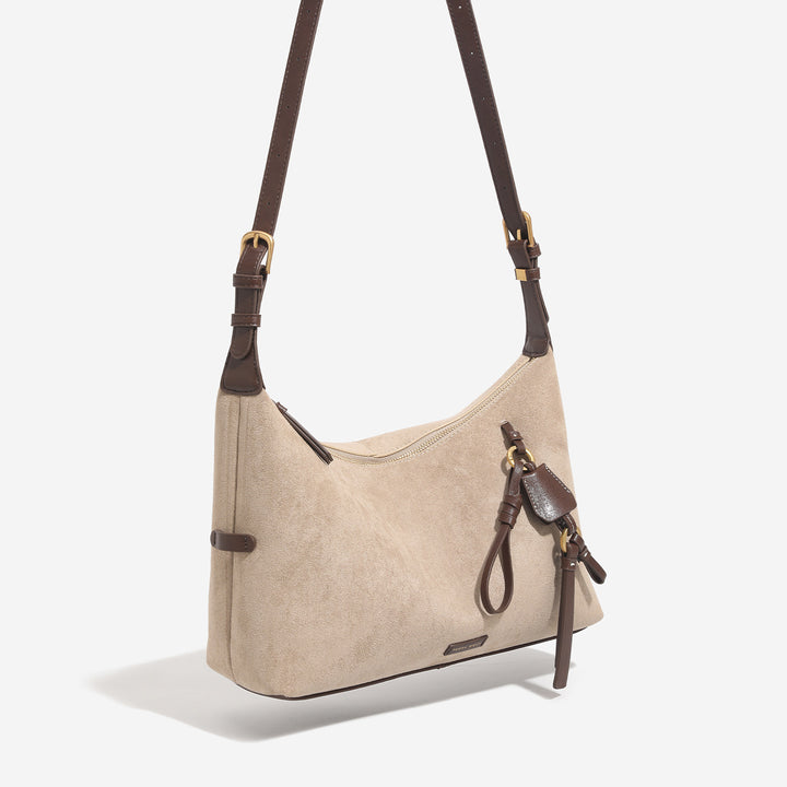 Damen Hobo-Tasche aus hochwertigem Wildleder mit zeitgenössischem Design Nord Taschen