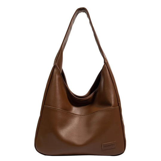 Damen Hobo-Tasche aus glattem Kunstleder mit praktischen Außentaschen Nord Taschen