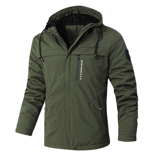 Herren Urbaner Softshell-Parka mit Teddyfleece-Innenfutter, verdecktem Reißverschluss und Brusttasche Nord Taschen