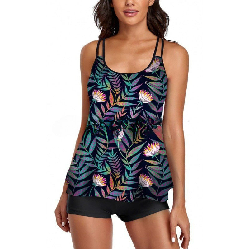 Damen Sportliches Tankini-Set mit bequemem Shorts und verstellbaren Trägern Nord Taschen