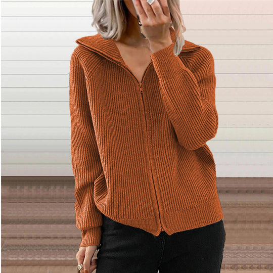 Damen Modische Strickjacke mit Kapuze Nord Taschen