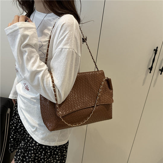 Damen Schultertasche aus hochwertigem geflochtenem Leder Nord Taschen