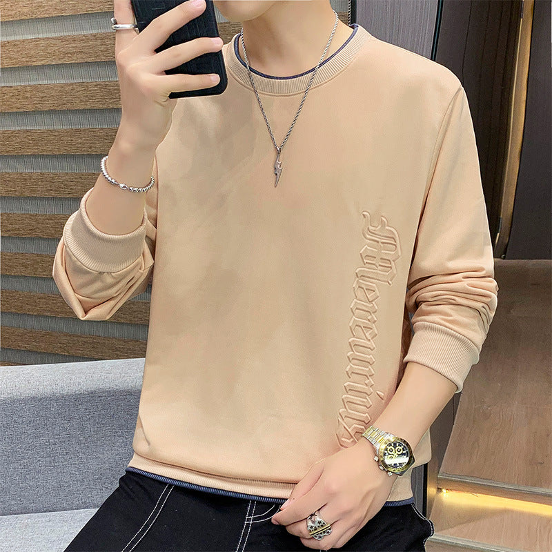 Herren Casual‑Sweatshirt mit seitlicher 3D‑Prägung, Rundhalsausschnitt und Rippbündchen Nord Taschen