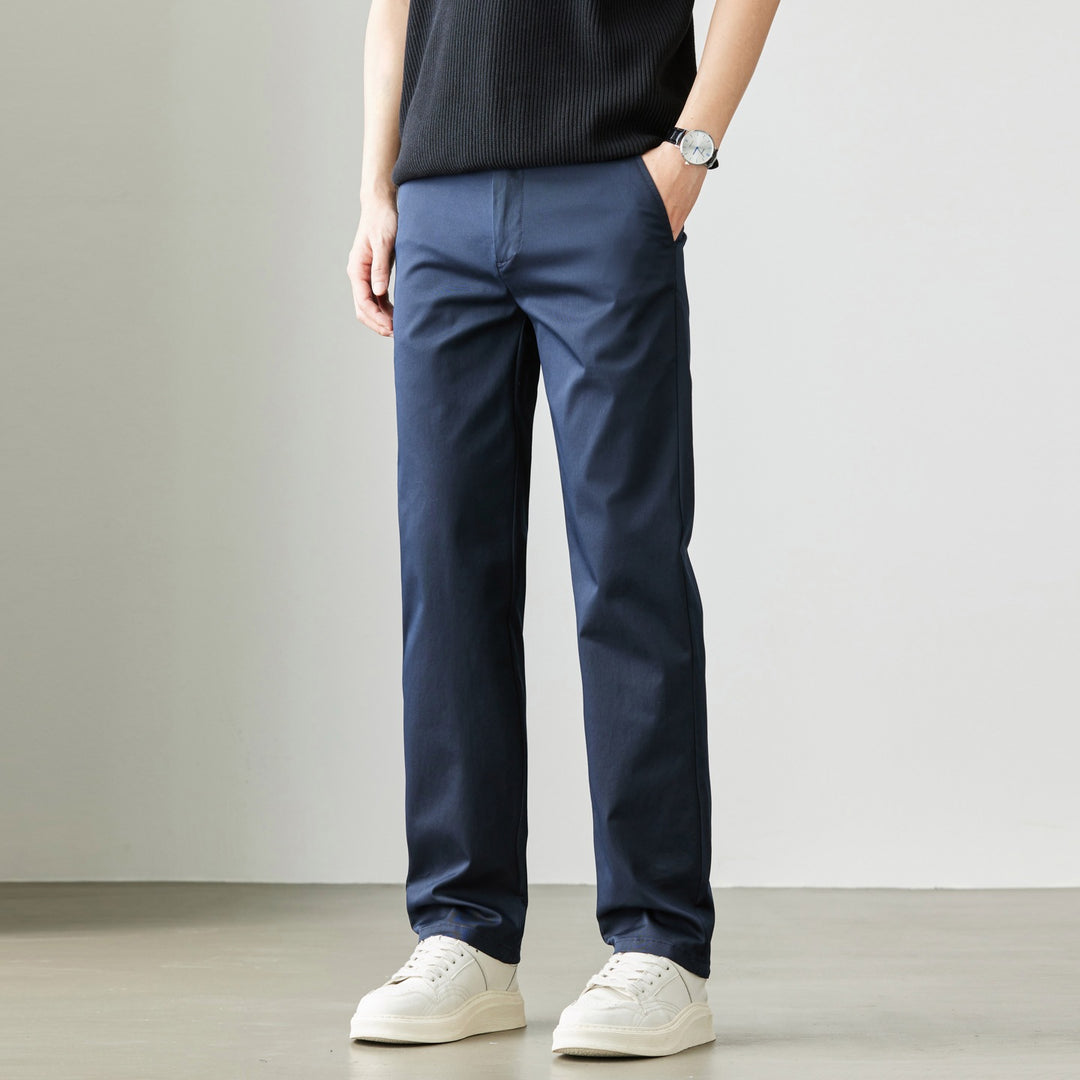 Herren Konische Chinohose mit seitlichen Taillenverstellern & schlanker Bundfalte Nord Taschen