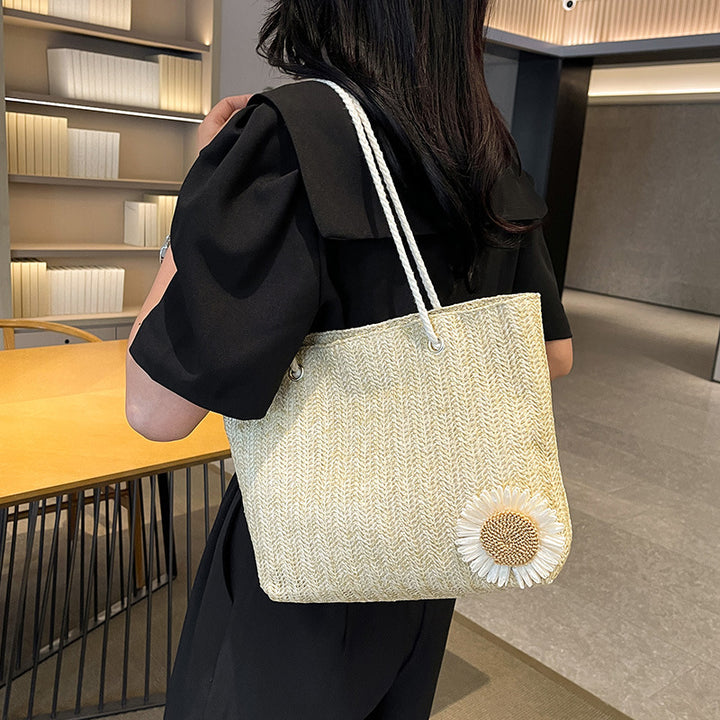 Damen Strandtasche mit floralen Akzenten Nord Taschen
