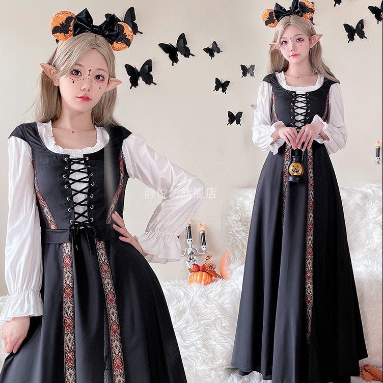 Damen Märchenhaftes Kostümkleid mit eleganter Schnürung und romantischen Details Nord Taschen