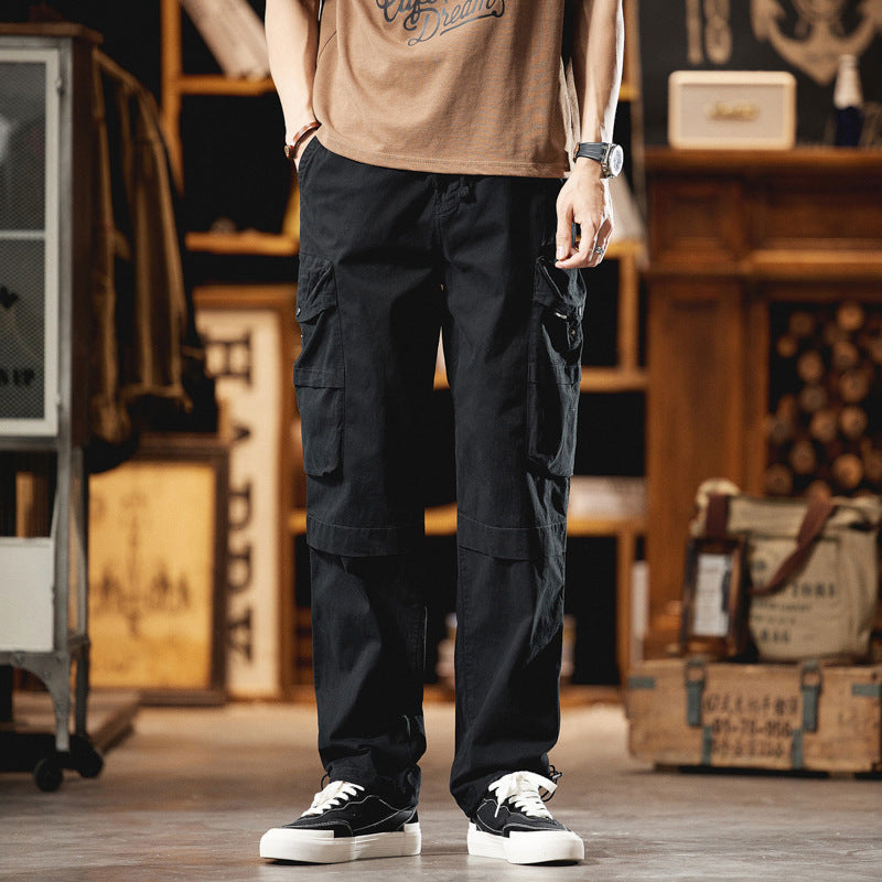Herren Lässige Cargohose im Utility-Look mit Tunnelzugbund, Multifachtaschen und Kniepaneelen Nord Taschen