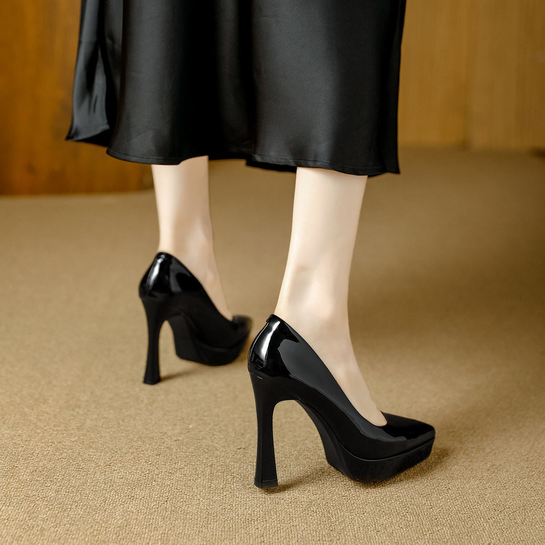 Damen Glamouröse High Heels mit Plateau und spitz zulaufendem Design