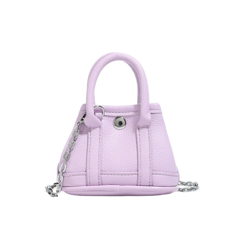 Damen Mini-Handtasche mit geschmeidiger Struktur und abnehmbarem Kettenriemen Nord Taschen