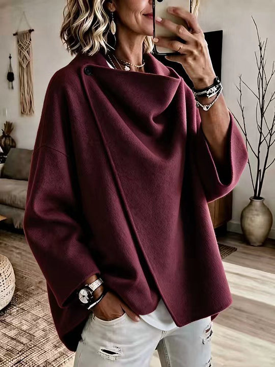Damen Stilvolle Oversized Jacke Nord Taschen
