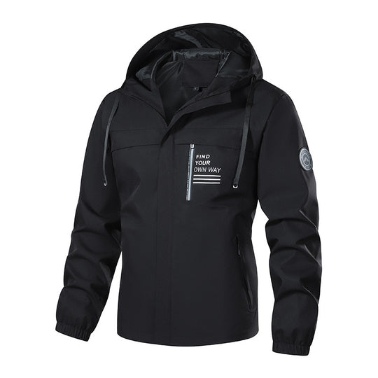 Herren Wind- und Wasserabweisende Kapuzenjacke mit Teddyfleece-Innenfutter und Reißverschlusstaschen Nord Taschen