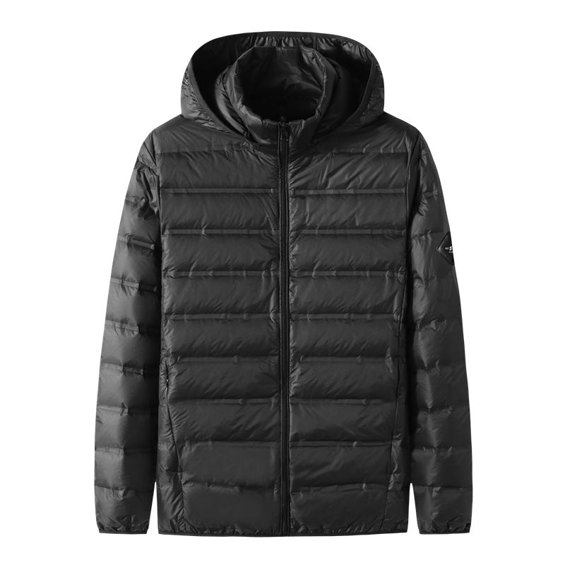 Herren Ultraleichte Steppjacke mit Kapuze, Kompaktpackbare Thermo-Isolierung und windabweisender Außenhülle Nord Taschen