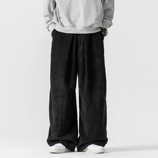 Herren Weite Cordhose mit Bundfalten und Relaxed-Silhouette Nord Taschen