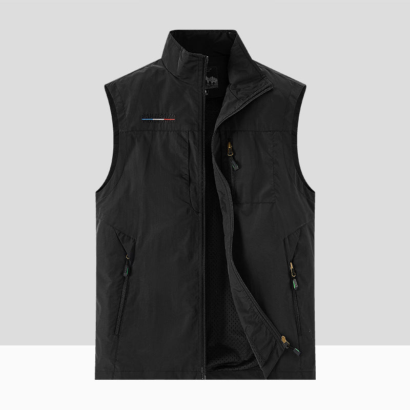 Herren Leichte multifunktionale Outdoor-Utility‑Weste mit Mesh‑Futter und mehreren Reißverschlusstaschen Nord Taschen