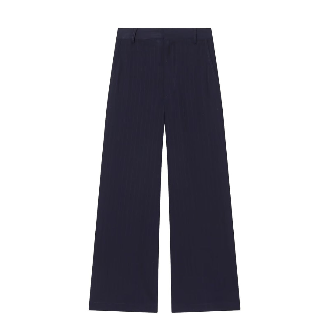 Damen 10+ hochtaillierte weite Palazzo‑Hose mit geradem Bund und seitlichen Eingrifftaschen Nord Taschen