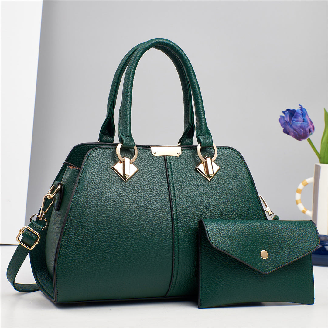 Damen elegante Handtasche mit strukturiertem Design und abnehmbarer Clutch Nord Taschen