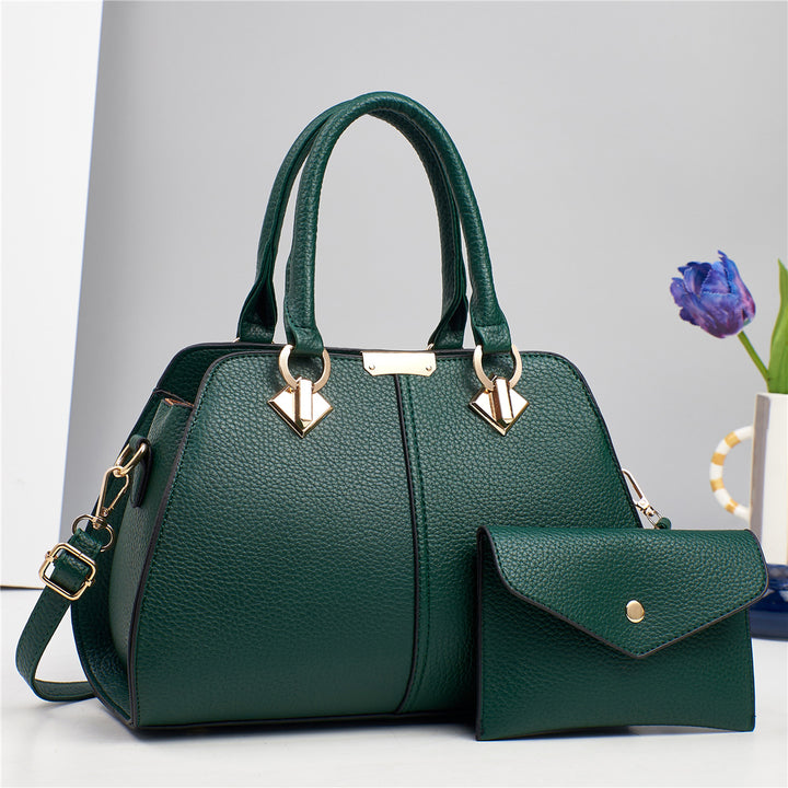 Damen elegante Handtasche mit strukturiertem Design und abnehmbarer Clutch Nord Taschen