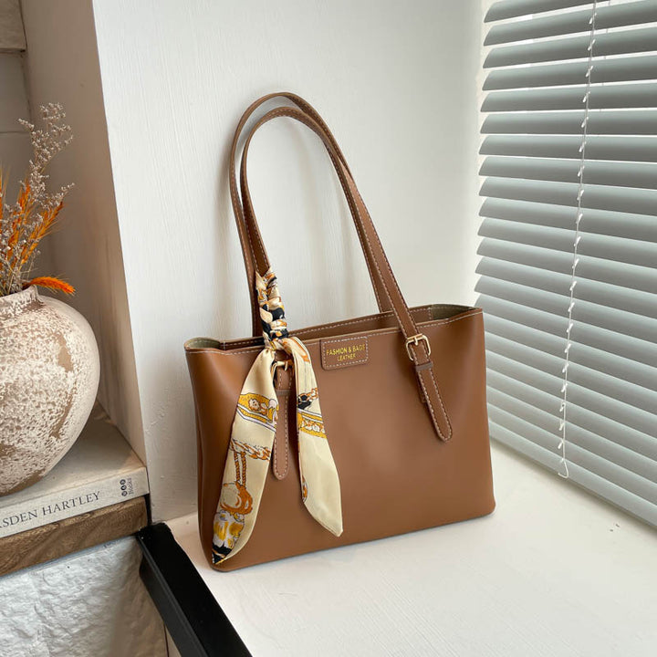 Damen elegante Handtasche mit modischem Schal-Akzent Nord Taschen