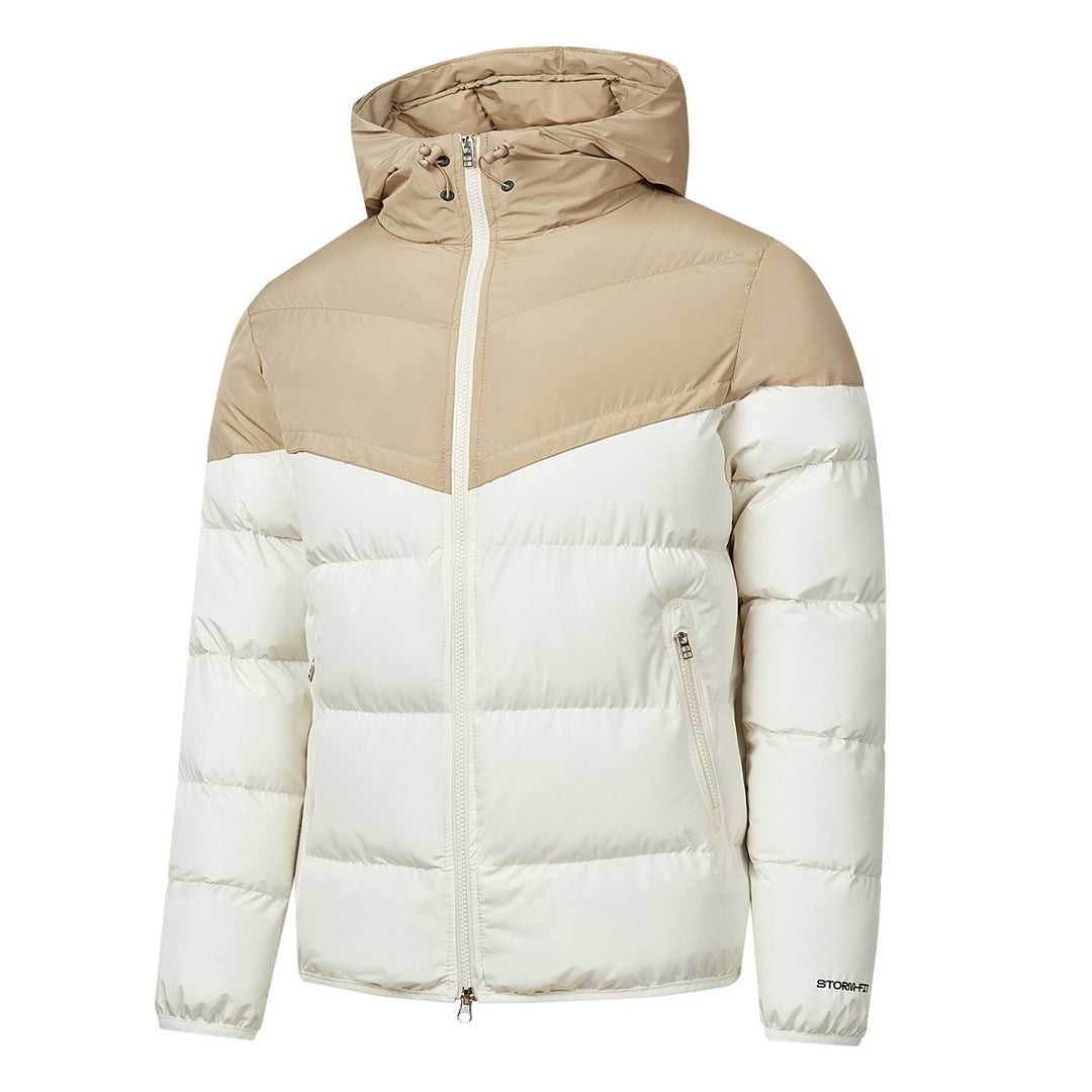 Herren Wattierte Kapuzen-Steppjacke mit Thermoisolierung, Zwei-Wege-Reißverschluss & verdeckten Reißverschlusstaschen Nord Taschen
